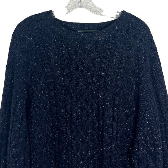 Northeast Outfitters Silk Wool Blend Cable Knit Sweater Mens XXL Blue Size XXL - Picture 3 of 6